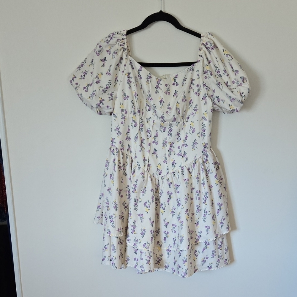 Floral Puff Sleeve Dress